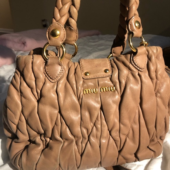 AUTH. MIU MIU by Prada Matelasse Coffer Lock Bag - Picture 4 of 13